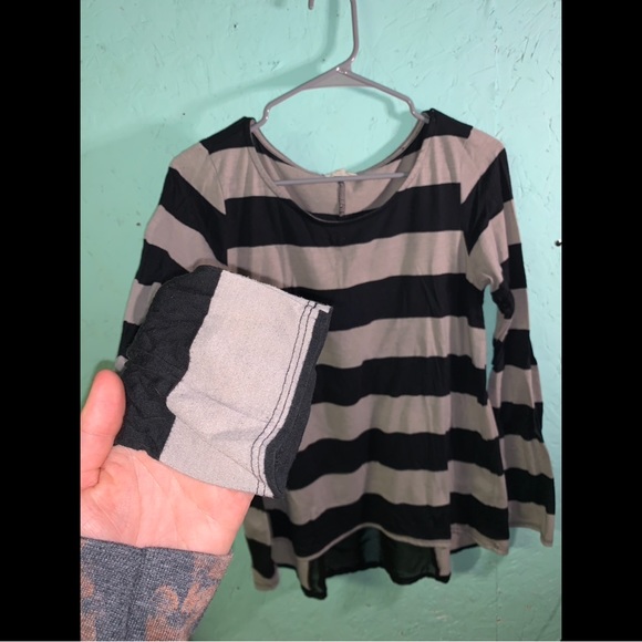 Striped Mesh Back Long Sleeve - Picture 4 of 8